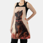 アナトリアンシェパードとバラ – バレンタインデー エプロン (インサイチュ)