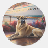 アナトリアンシェパードのクリスマスクルーズ：ポーソーム ラウンドシール (正面)