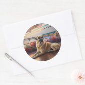 アナトリアンシェパードのクリスマスクルーズ：ポーソーム ラウンドシール (封筒)