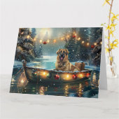 アナトリアンシェパードクリスマスフェスティバル航海 カード (黄色い花)