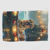 アナトリアンシェパードクリスマスフェスティバル航海 ゴルフタオル (横)