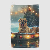 アナトリアンシェパードクリスマスフェスティバル航海 ゴルフタオル (正面)