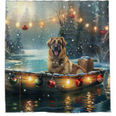 アナトリアンシェパードクリスマスフェスティバル航海 シャワーカーテン (正面)