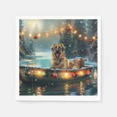 アナトリアンシェパードクリスマスフェスティバル航海 スタンダードカクテルナプキン (正面)