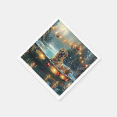 アナトリアンシェパードクリスマスフェスティバル航海 スタンダードカクテルナプキン (角)