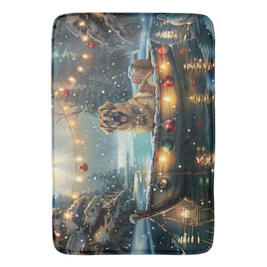 アナトリアンシェパードクリスマスフェスティバル航海 バスマット (正面縦)