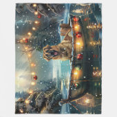 アナトリアンシェパードクリスマスフェスティバル航海 フリースブランケット (正面)