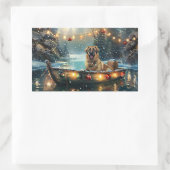 アナトリアンシェパードクリスマスフェスティバル航海 長方形シール (バッグ)