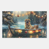 アナトリアンシェパードクリスマスフェスティバル航海 長方形シール (正面)