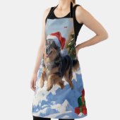 アナトリアンシェパードクリスマスフェスティバル雪 エプロン (インサイチュ)