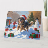 アナトリアンシェパードクリスマスフェスティバル雪 カード (正面)