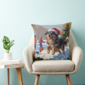 アナトリアンシェパードクリスマスフェスティバル雪 クッション (椅子)