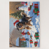 アナトリアンシェパードクリスマスフェスティバル雪 ジグソーパズル (縦)