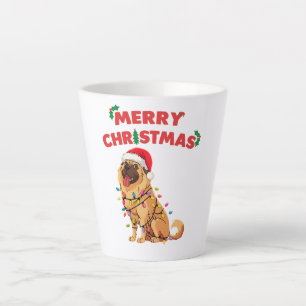 アナトリアンシェパードクリスマスライトクリスマス犬ギフト カフェラテマグ