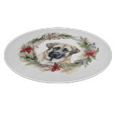 アナトリアンシェパードクリスマスリースフェスティバルカップ カッティングボード (角)