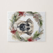 アナトリアンシェパードクリスマスリースフェスティバルカップ ジグソーパズル (横)