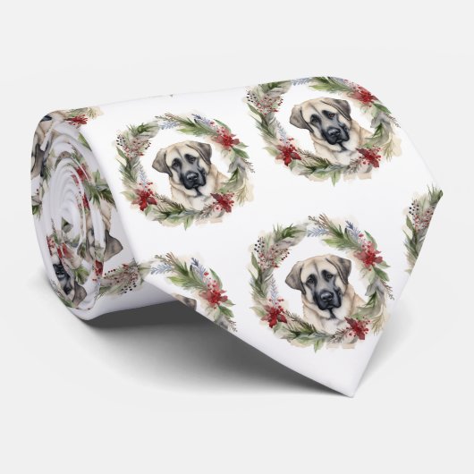 アナトリアンシェパードクリスマスリースフェスティバルカップ ネクタイ (ロール)