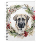 アナトリアンシェパードクリスマスリースフェスティバルカップ ノートブック (正面)