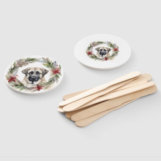 アナトリアンシェパードクリスマスリースフェスティバルカップ ハンドファン (組立なし)