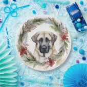 アナトリアンシェパードクリスマスリースフェスティバルカップ ペーパープレート (パーティー)