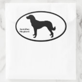 アナトリアンシェパードシルエット 楕円形シール (バッグ)