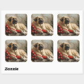 アナトリアンシェパードドッグクリスマスフェスティバル スクエアシール (シート)