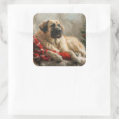 アナトリアンシェパードドッグクリスマスフェスティバル スクエアシール (バッグ)