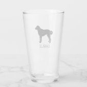 アナトリアンシェパードドッグシルエットパーソナライズされた タンブラーグラス (裏面)