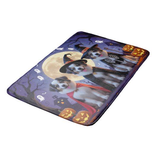 アナトリアンシェパードドッグスパンプキンハロウィンおもしろい バスマット (アングル)