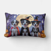 アナトリアンシェパードドッグスパンプキンハロウィンおもしろい ランバークッション (正面)