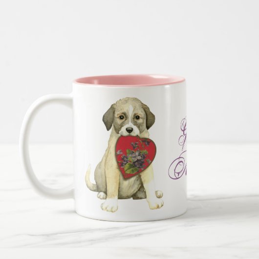 アナトリアンシェパードドッグハートママ ツートーンマグカップ (左)