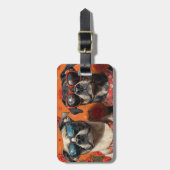 アナトリアンシェパードハートバラバレンタインデー ラゲッジタグ (正面縦)