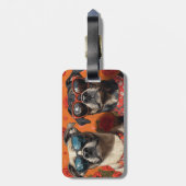 アナトリアンシェパードハートバラバレンタインデー ラゲッジタグ (裏面縦)