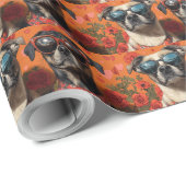 アナトリアンシェパードハートバラバレンタインデー ラッピングペーパー (ロールコーナー)