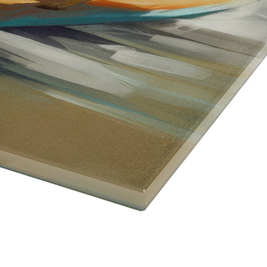 アナトリアンシェパードビーチサーフィン絵画ズ カッティングボード (角)