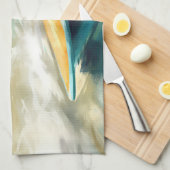 アナトリアンシェパードビーチサーフィン絵画ズ キッチンタオル (四つ折り)