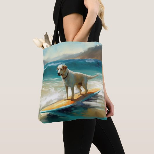 アナトリアンシェパードビーチサーフィン絵画ズ トートバッグ (クローズアップ)
