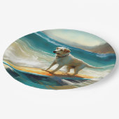 アナトリアンシェパードビーチサーフィン絵画ズ ペーパープレート (アングル)