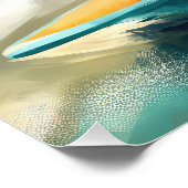 アナトリアンシェパードビーチサーフィン絵画ズ ポスター (コーナー)