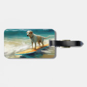 アナトリアンシェパードビーチサーフィン絵画ズ ラゲッジタグ (裏面横)