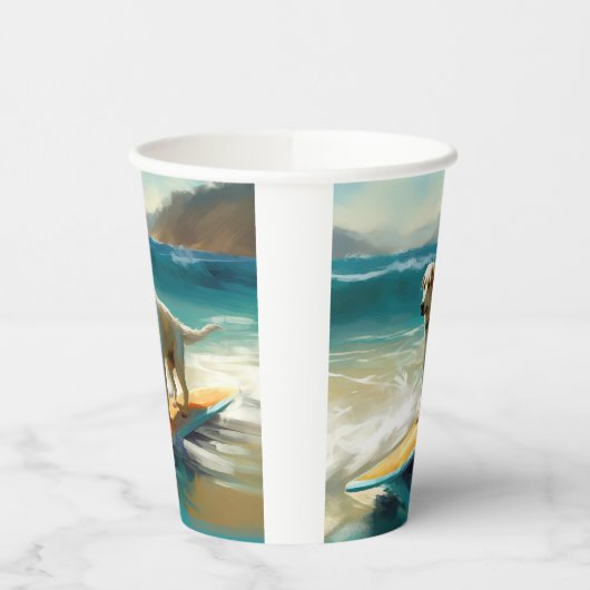 アナトリアンシェパードビーチサーフィン絵画ズ 紙コップ (左)
