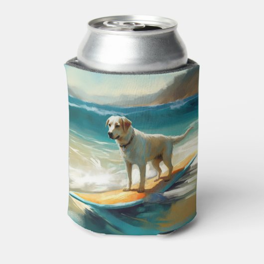 アナトリアンシェパードビーチサーフィン絵画ズ 缶クーラー (缶裏面)
