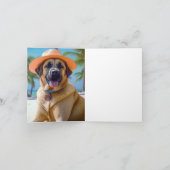 アナトリアンシェパードビーチ、犬の恋人の夏のギフト カード (内部)