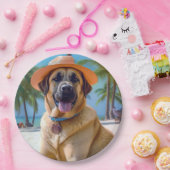 アナトリアンシェパードビーチ、犬の恋人の夏のギフト ペーパープレート (パーティー)