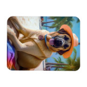 アナトリアンシェパードビーチ、犬の恋人の夏のギフト マグネット (横)