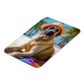 アナトリアンシェパードビーチ、犬の恋人の夏のギフト マグネット (左側)