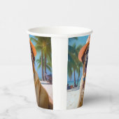 アナトリアンシェパードビーチ、犬の恋人の夏のギフト 紙コップ (右)