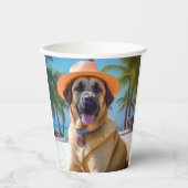 アナトリアンシェパードビーチ、犬の恋人の夏のギフト 紙コップ (正面)
