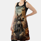 アナトリアンシェパードライディングオートバイハロウィーン エプロン (インサイチュ)