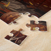 アナトリアンシェパードライディングオートバイハロウィーン ジグソーパズル (側面)